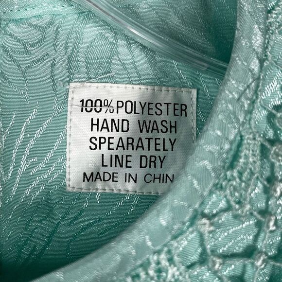 In The Mood Skirt Blouse Set Sz 8 Mint Green Vintage Style Pleated Lace - Picture 8 of 13